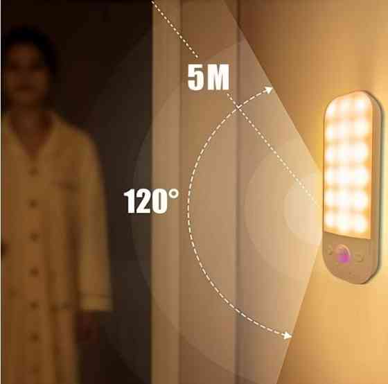 Світильники з датчиком руху, акумуляторні, бездротові, 3 режими світла, комплект 2шт Киев