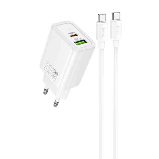 СЗУ Hoco N61 Gentle PD20W+QC3.0 (1USB-A/1C) + кабель Type-C to Type-C Херсон