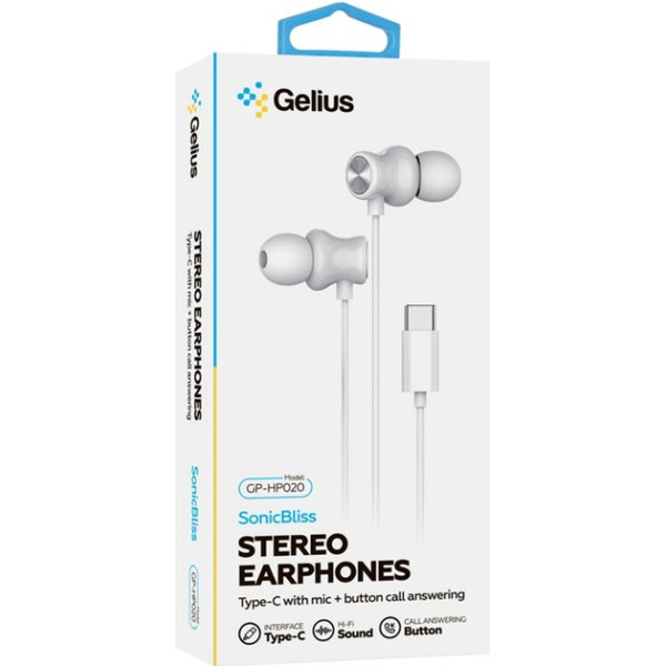 Навушники Gelius SonicBliss GP-HP020 (Type-C) White (Код товару:42669) Харків - зображення 2