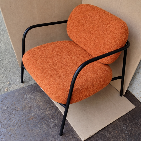 Сучасне крісло в оббивці букле помаранчевого та зеленому кольору Ніка Дніпро - зображення 12