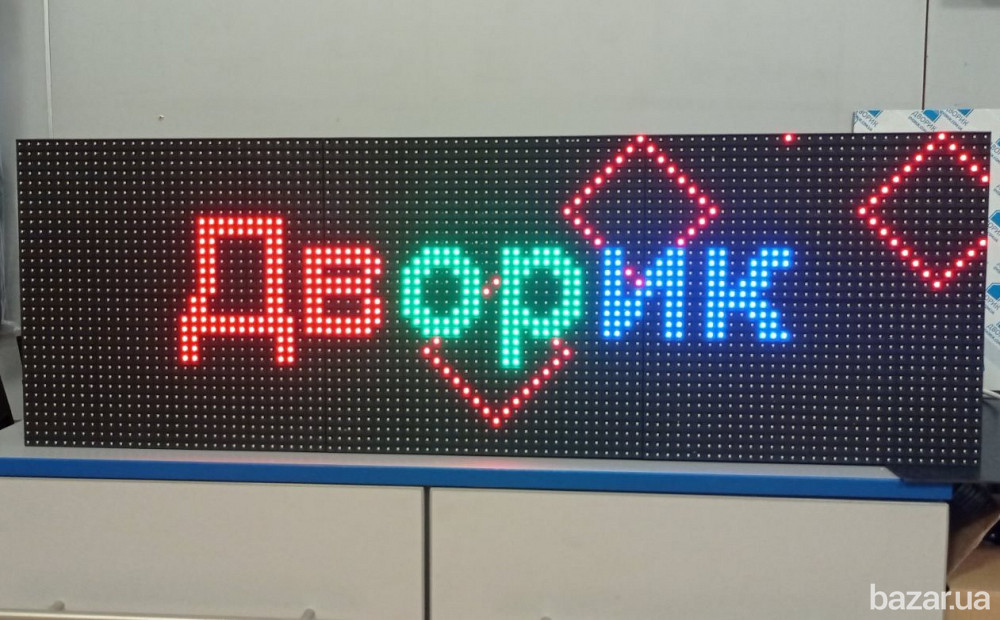 Біжучий рядок RGB Р10 IP65 96х32 Wi-Fi управління для виведення інформації Киев - изображение 2