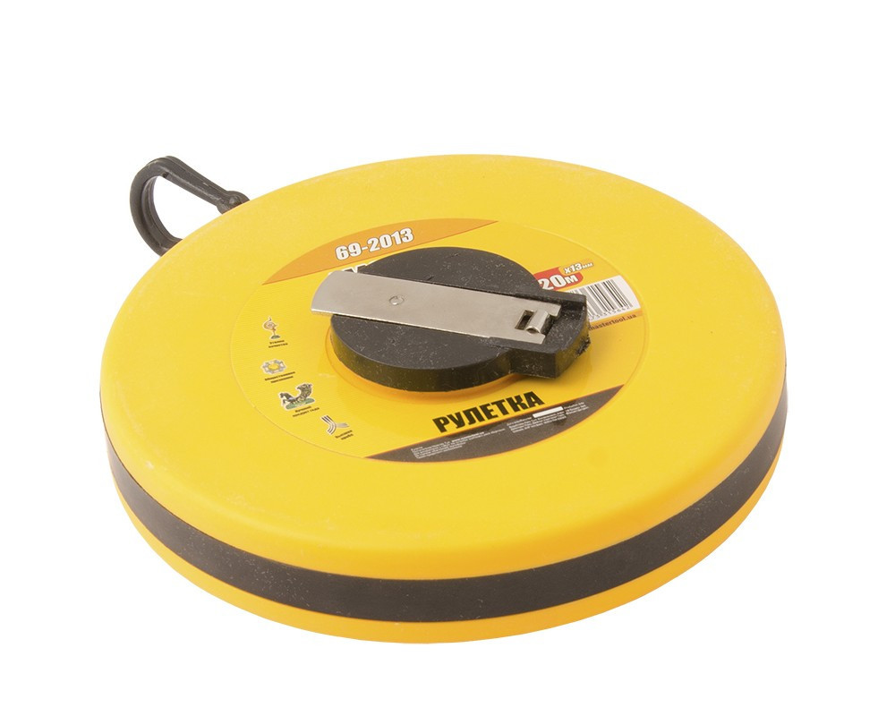 Рулетка MASTERTOOL 20 м х 13 мм стекловолоконное полотно ударопрочный корпус 69-2013 Харків - зображення 2