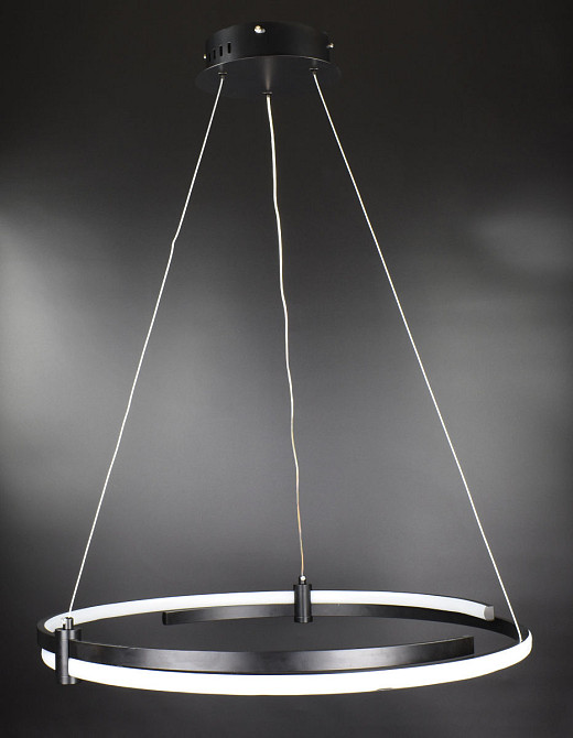 Люстра стельова LED SGA18-600-bk Чорний 40-200х65х65 см. Київ - зображення 1