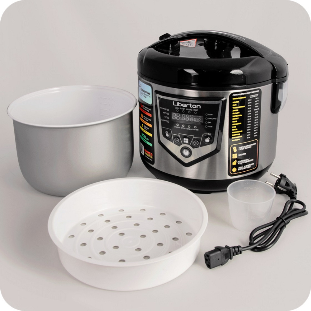 Мультиварка Liberton LMC-3112 900 Вт черная Київ - зображення 7