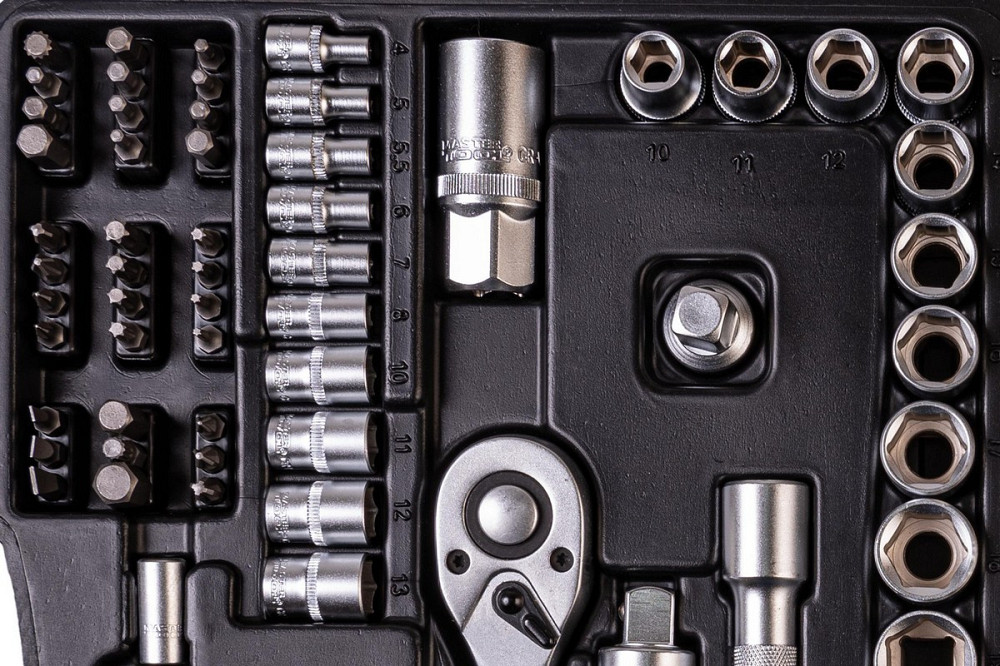 Набор инструментов MASTERTOOL PROFI ¼"&½" 72 шт 4-13 мм 10-27 мм CrV50BV30 противоударный кейс 78-50 Харків - зображення 3