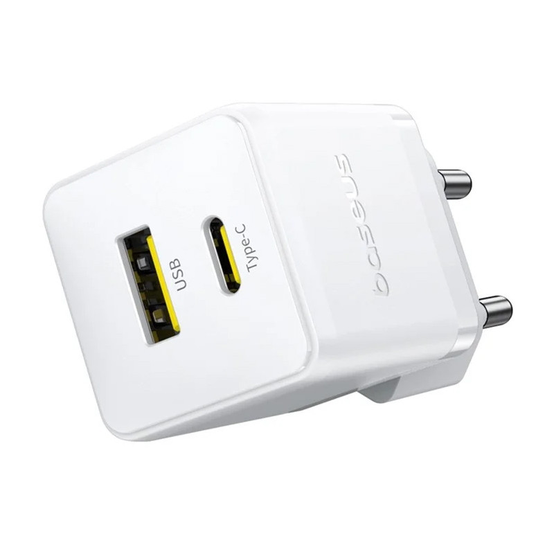 СЗУ Baseus Palm Fast Charger 20W (1USB-A/1C) + кабель Type-C to Type-C (P10111608) Херсон - изображение 3