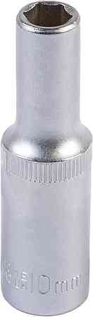 Головка торцевая 6-гранная удлиненная MASTERTOOL ½" 10 мм L 78 мм CrV 78-0510 Харків