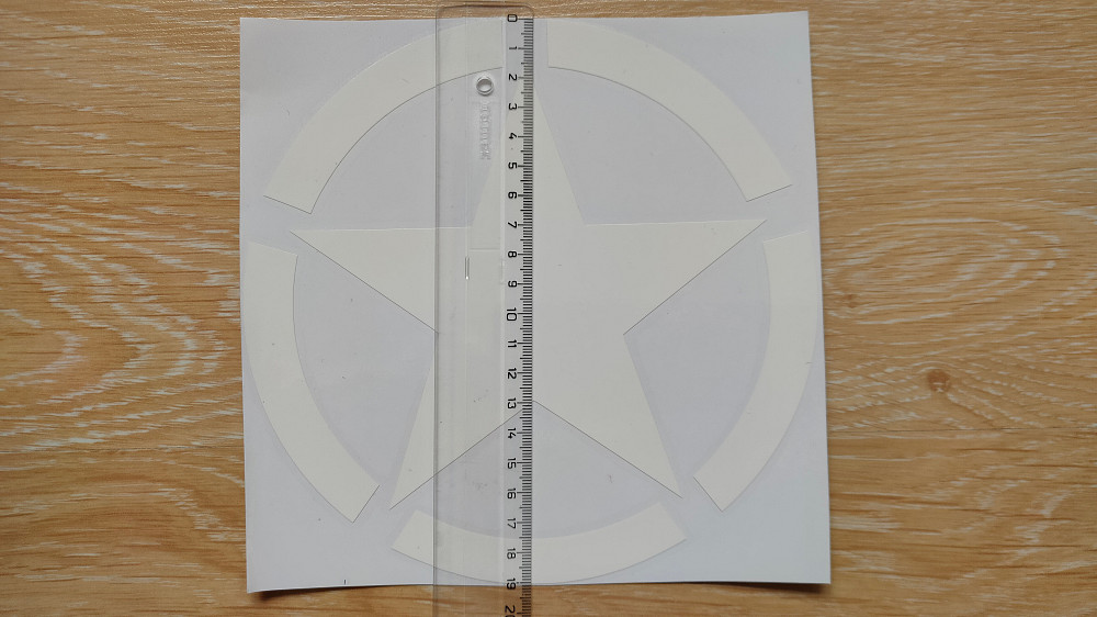 Наклейка на авто Звезда белая Большая 19х19 см Борисполь - изображение 5