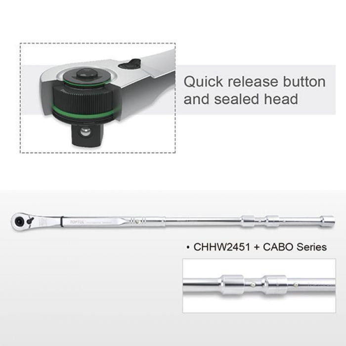 Трещотка с храповым механизмом 3/4" 510мм TOPTUL 120 зубцов CHHW2451 Харків - зображення 2