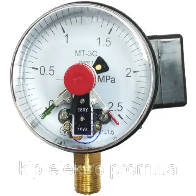 Манометр электроконтактный МТ-3С от 0 до 2,5 МПа (25 кгс/см2) - аналог ДМ2010СгУ2, ДМ2010-У2, ДМ2010 Київ - зображення 6
