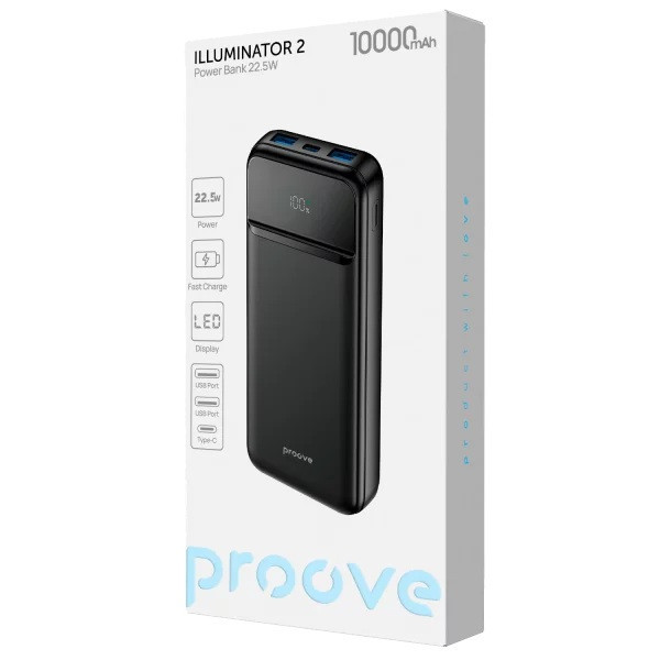 Power Bank Proove Illuminator 2 22.5W 10000mAh Black (PBIP10212201) Харків - зображення 2