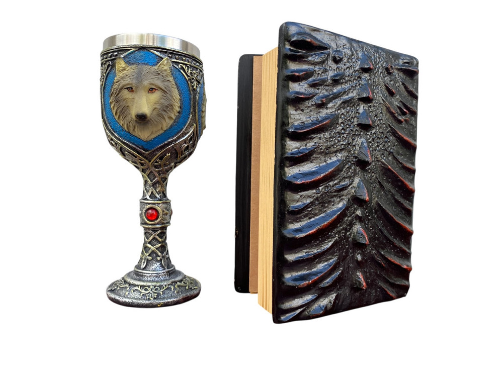 Подарочный набор Бокал 3D Волки и Блокнот 3D «Око Пламенного Дракона» Київ - зображення 2