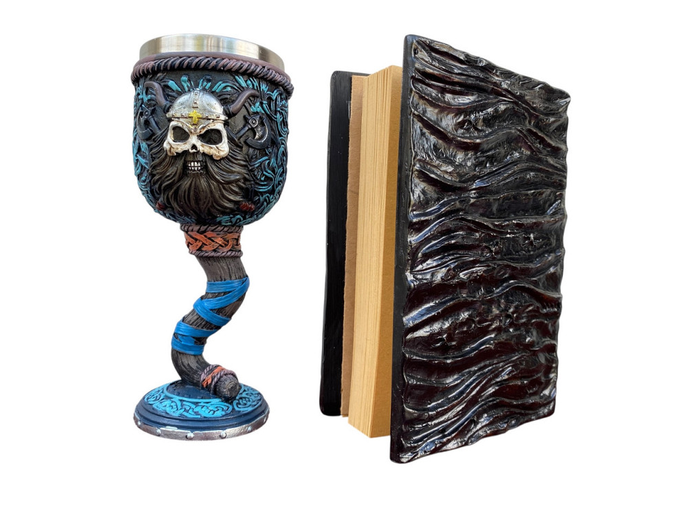 Подарочный набор Бокал 3 Молот Тора Викинг и Блокнот 3 «Книга, смотрящая в ответ» Київ - зображення 2