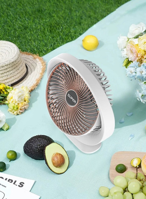 Вентилятор настольний с поворотом 180° 19128 4.5 Вт белый Киев - изображение 3