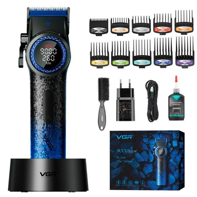 Машинка для стрижки аккумуляторная VGR V-001 BLUE 10 Вт синяя Киев - изображение 1