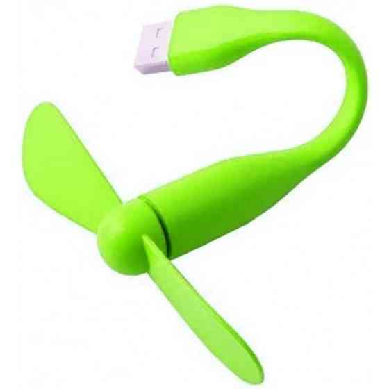 DM Вентилятор портативний гибкий Mini Fan USB від повербанка/ноутбука Green (Код товару:37845) Харків