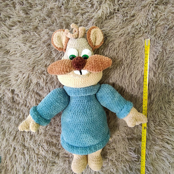 Іграшка мишка Сирогриз в'язана 50 см ручна работа подарунок сувенір hand made Нововолынск - изображение 4