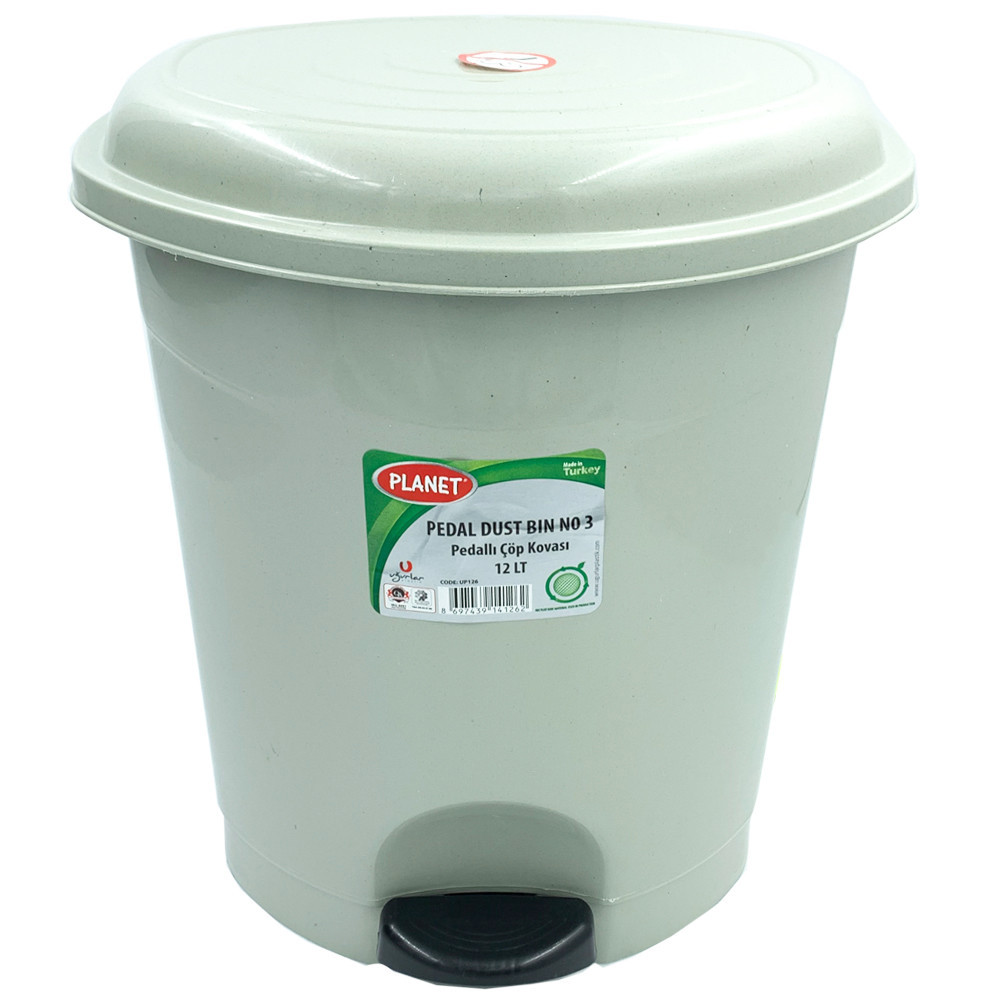 Ведро для мусора с педалью Planet №3 12 л серый Київ - зображення 8