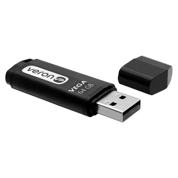 Флеш пам`ять Veron USB 64GB Vega Series 121 Black Харків - зображення 1