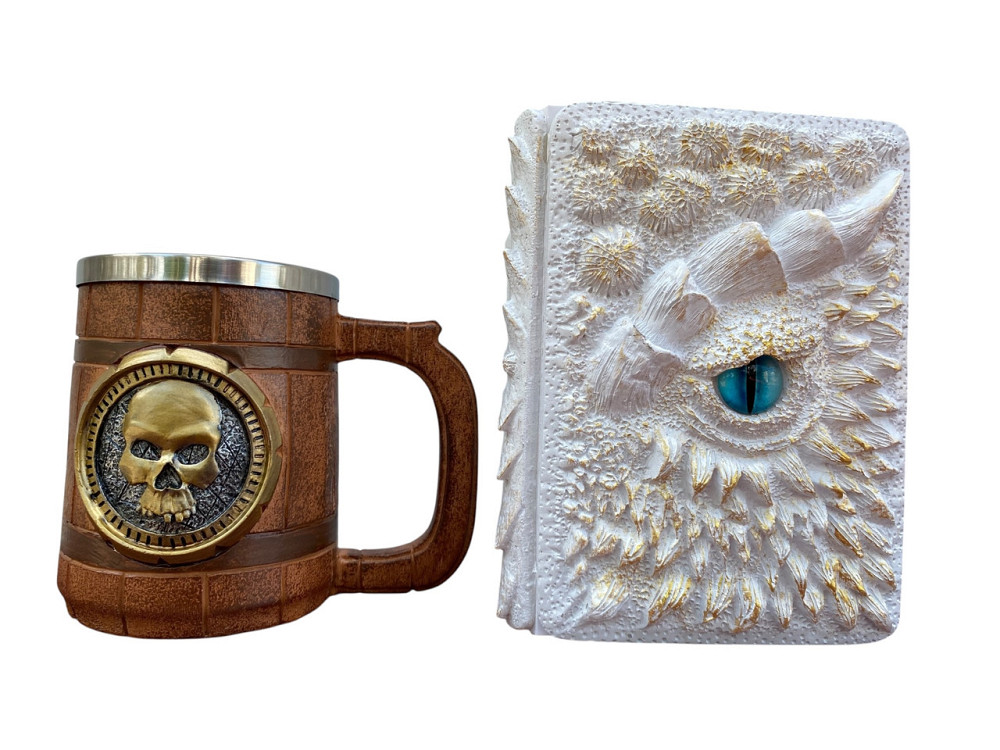 Подарочный набор Кружка 3D Череп Gold Rose и Блокнот 3D «Око Ледяного Хранителя» Київ - зображення 1