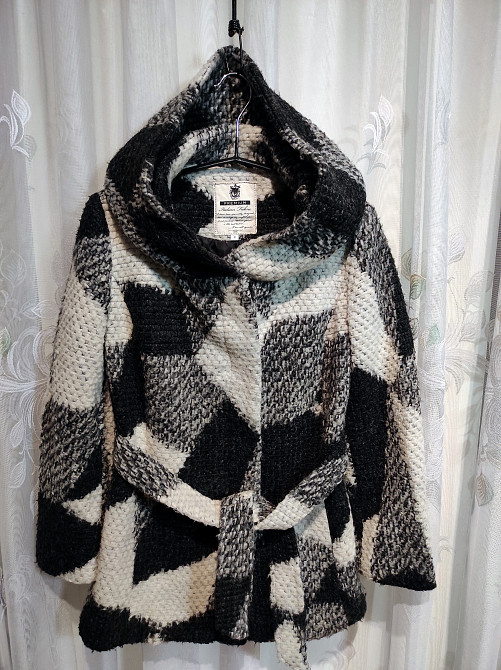 Півпальто(куртка)з каптуром,вовна,мохер, р.36,Premium Italian Fabric Самбір - зображення 6