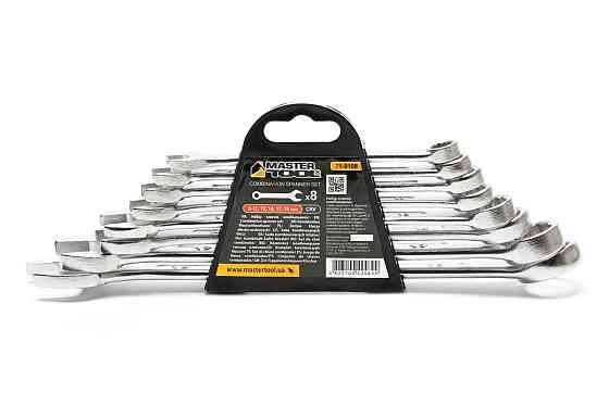 Ключи комбинированные MASTERTOOL MATT FINISH набор 8 шт (8/9/10/11/13/14/17/19 мм) CrV standard 71-9 Харків