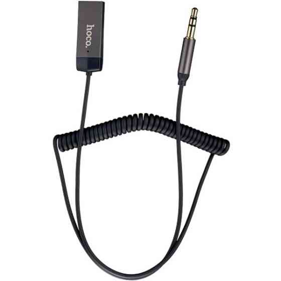 Аудіо ресівер Hoco E78 Benefit car AUX BT receiver with cable Metal Gray (Код товару:34491) Харків