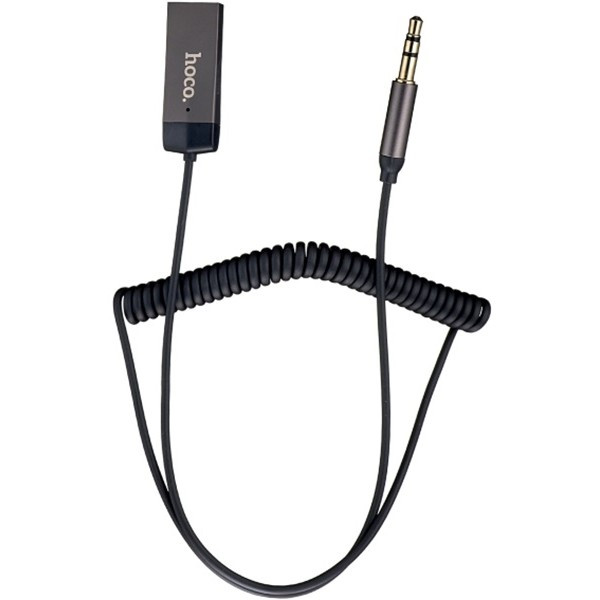 Аудіо ресівер Hoco E78 Benefit car AUX BT receiver with cable Metal Gray (Код товару:34491) Харків - зображення 1