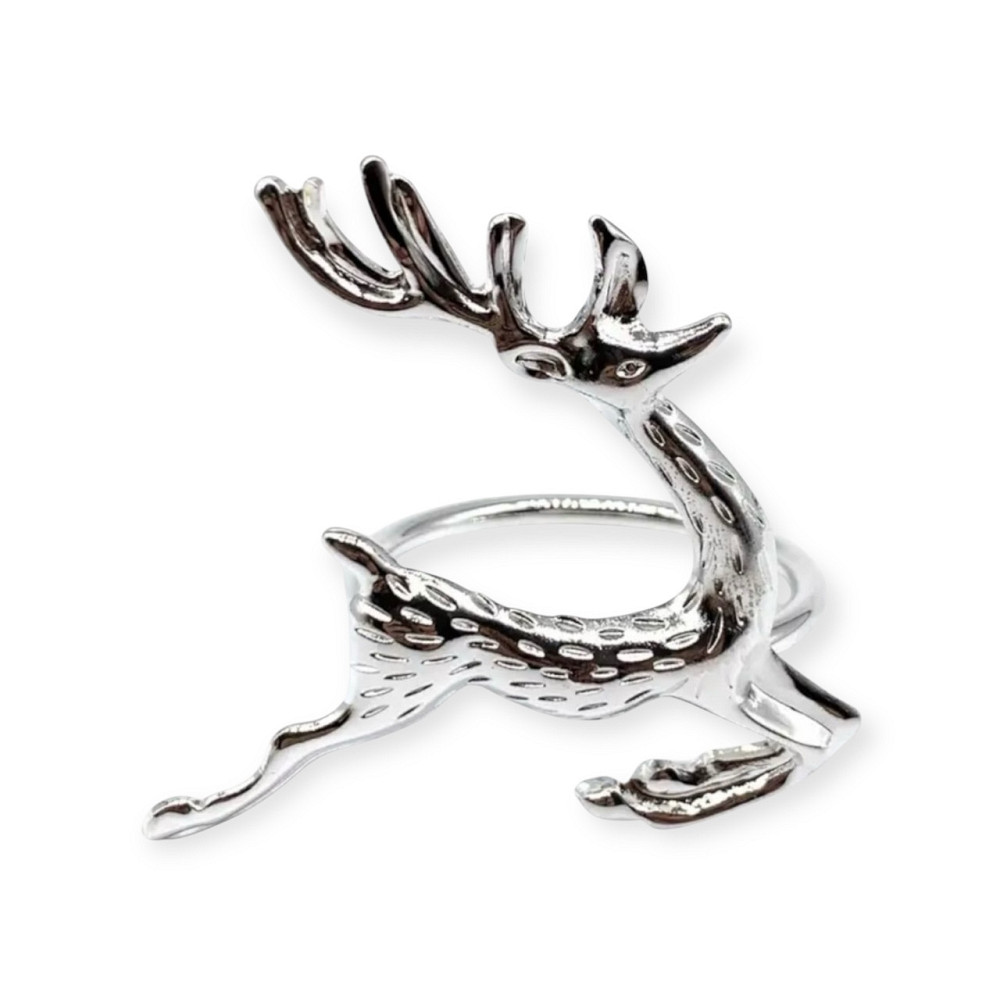 Набор колец для салфеток Олени 6 шт серебрянные Одеса - зображення 3