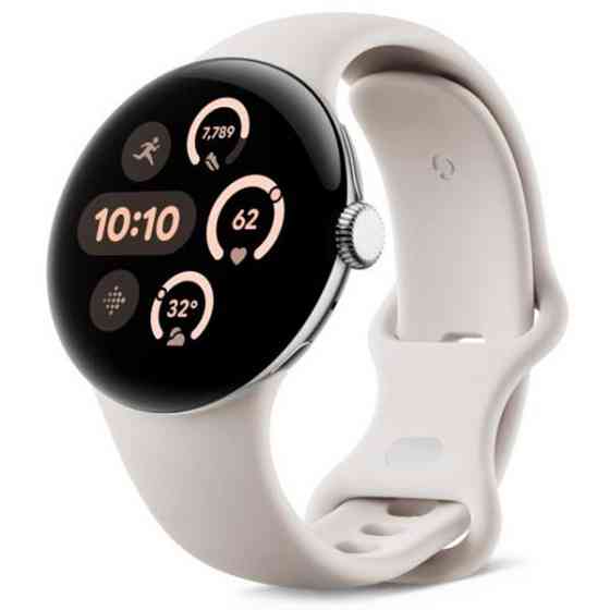 Смарт-годинник Google Pixel Watch 3 45 mm Wi-Fi Polished Silver Aluminum Case/Porcelain Active Band  Харків