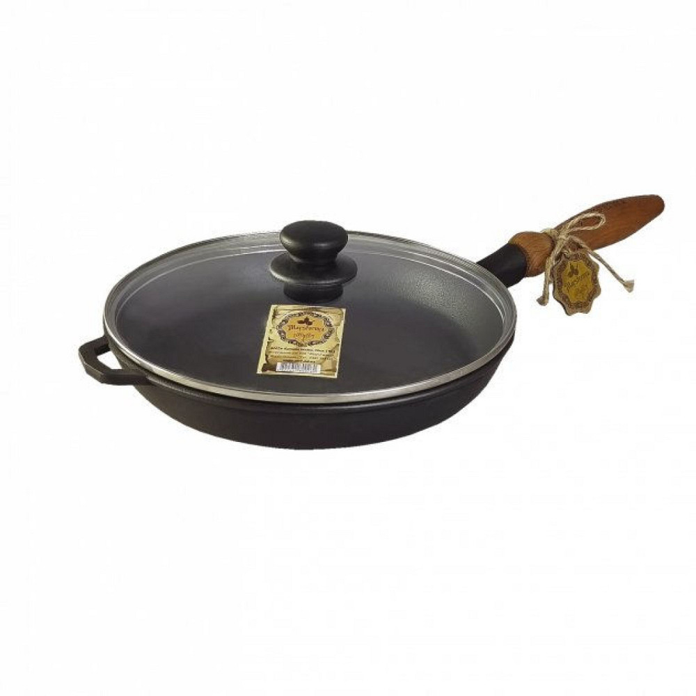 Сковорода чугунная Maysternya с крышкой 24*4см Т302С3 Одеса - зображення 9