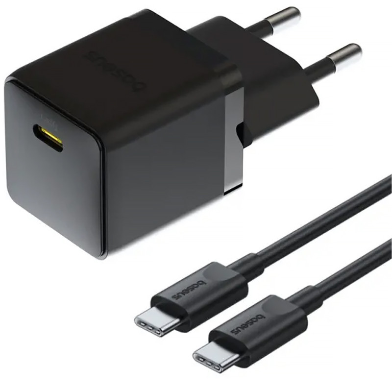 СЗУ Baseus Palm Fast Charger 20W (1USB-C) + кабель Type-C to Type-C (P10111602) Херсон - зображення 1