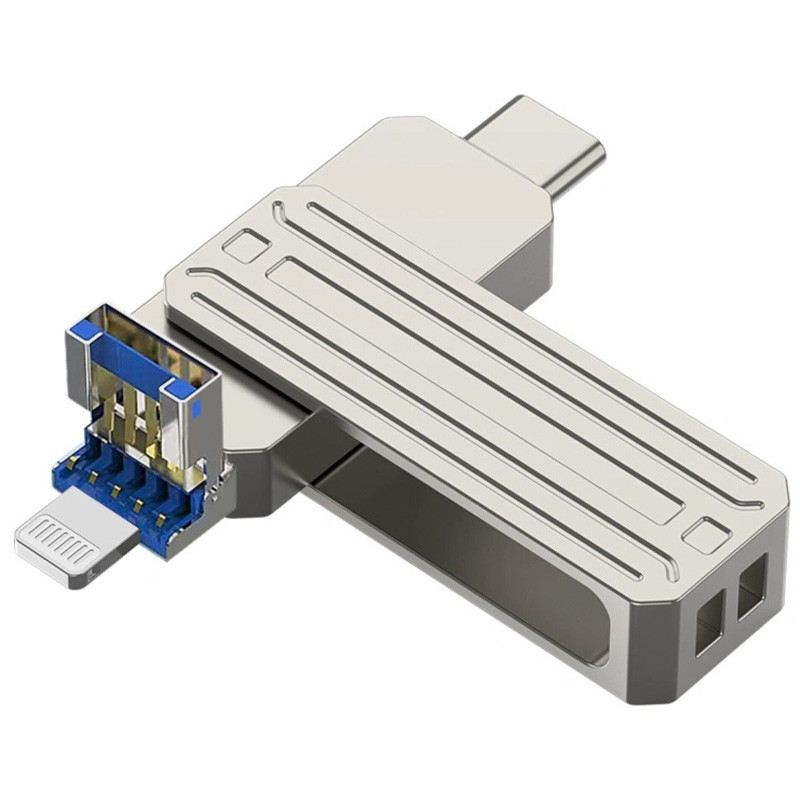 Флеш-накопитель WIWU Wi-FD001 3in1 (USB-A/C/L) USB 3.0 — 32GB Херсон - зображення 5