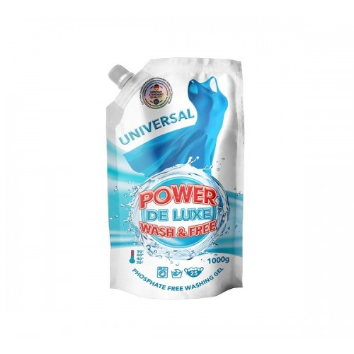 Гель для прання універсальний 1000 мл Doypack PW DE LUXE 600773 Київ - зображення 1
