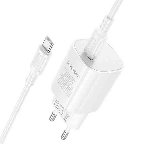 СЗУ Borofone BA103A Pudding PD20W (1USB-C) + кабель Type-C to Type-C Херсон