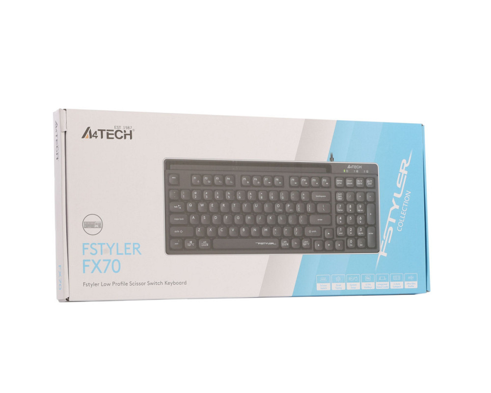 Клавиатура компьютерная проводная A4Tech Fstyler FX70(Black) черная Київ - зображення 7