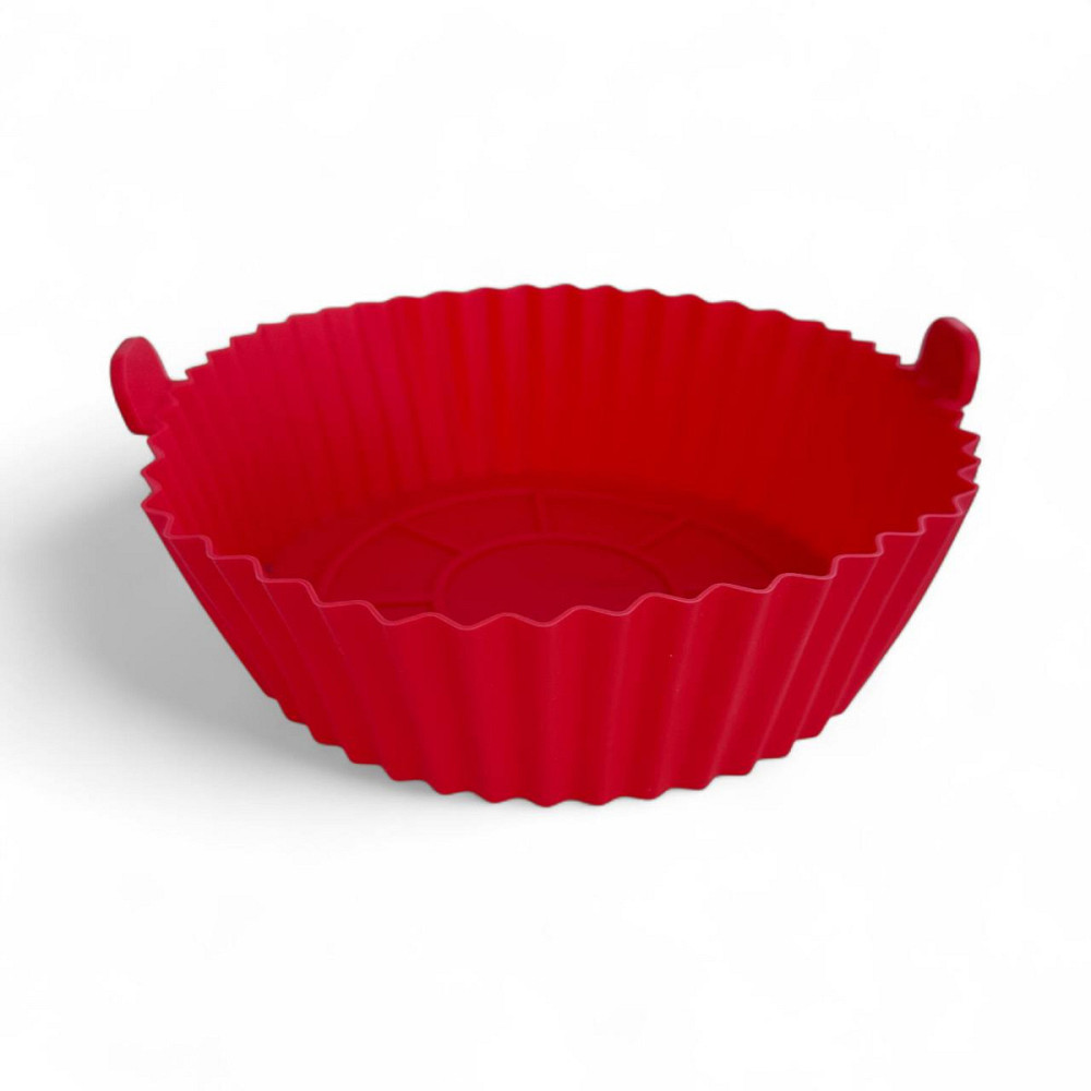 Форма в аерогриль круглая силиконовая 19286 20х20х5 см красная Київ - зображення 1