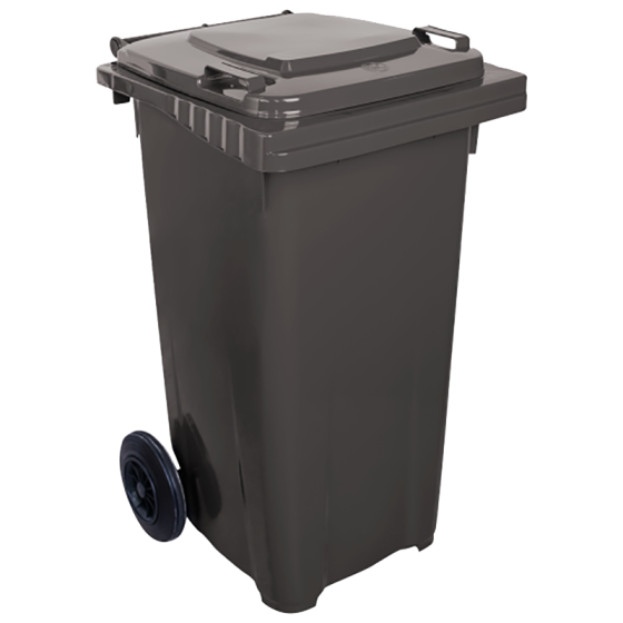 Бак для мусора на колесах с ручкой 120 л серый Київ