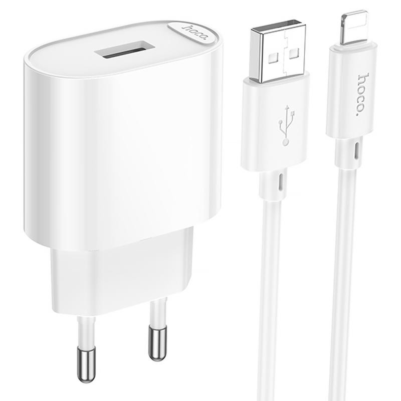 СЗУ Hoco C109A Fighter 10.5W (1USB-A) + кабель USB to Lightning Херсон - изображение 1