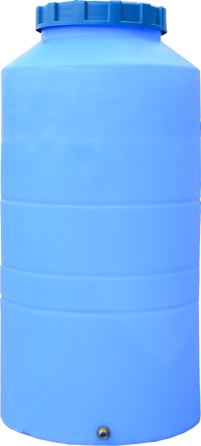 Емкость 250 л вертикальная ВО ПБ голубая Київ