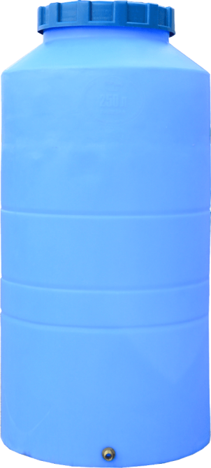 Емкость 250 л вертикальная ВО ПБ голубая Киев - изображение 2