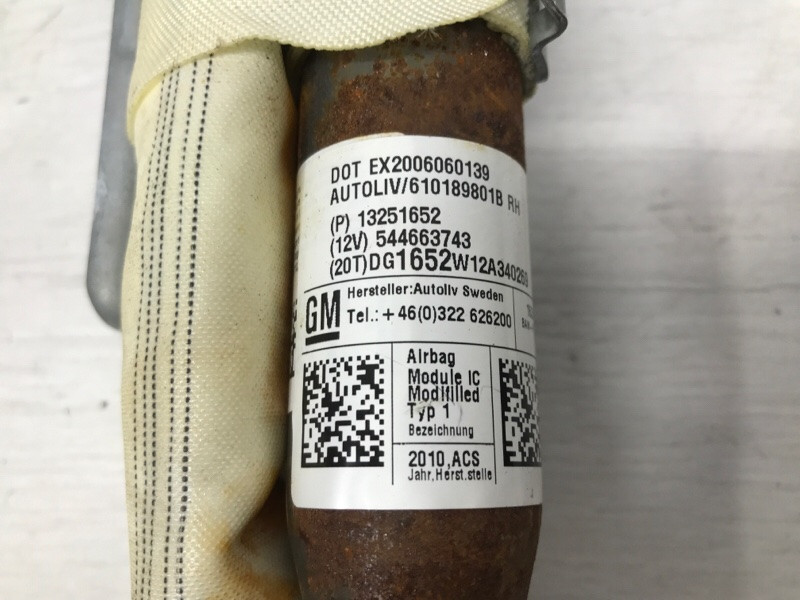 Airbag потолка(шторка) правый Chevrolet Cruze 2009-2016 13251652 (Арт. 45905) Київ - зображення 5