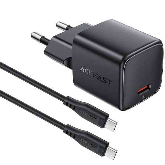 СЗУ Acefast A118 PD30W GaN (1USB-C) + кабель Type-C to Type-C Херсон
