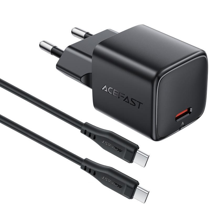 СЗУ Acefast A118 PD30W GaN (1USB-C) + кабель Type-C to Type-C Херсон - изображение 2