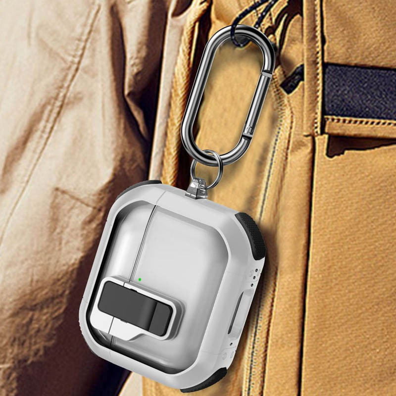 Футляр противоударный Locking Button для наушников Airpods 4 Херсон - зображення 6