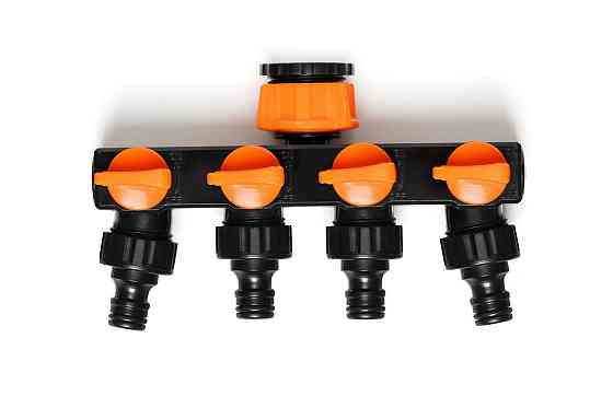 Распределитель четырехканальный MASTERTOOL с регулировочными вентилями ¾" - 1" ВР 92-9380 Харків