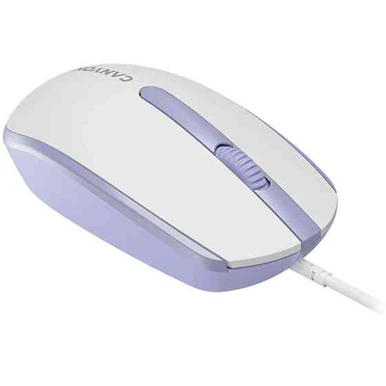 Мышь компьютерная проводная Canyon M-10 White Lavender CNE-CMS10WL лиловая Киев