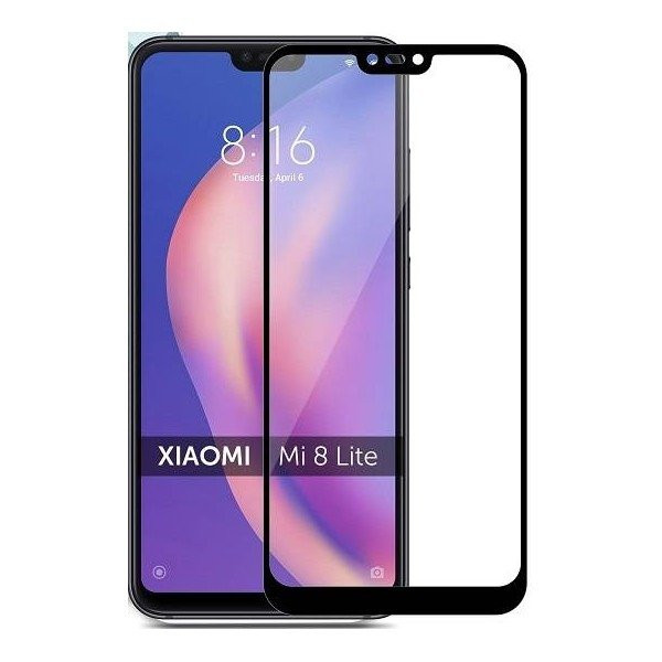 DM Защитное стекло Xiaomi Mi8 lite Black Харків - зображення 1