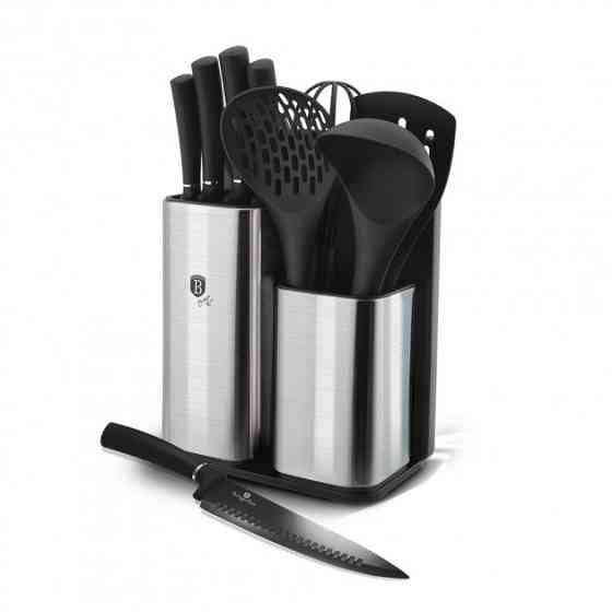 Набір кухонного приладдя і ножів Berlinger Haus Black Silver Collection BH-6247 12 предметів Київ