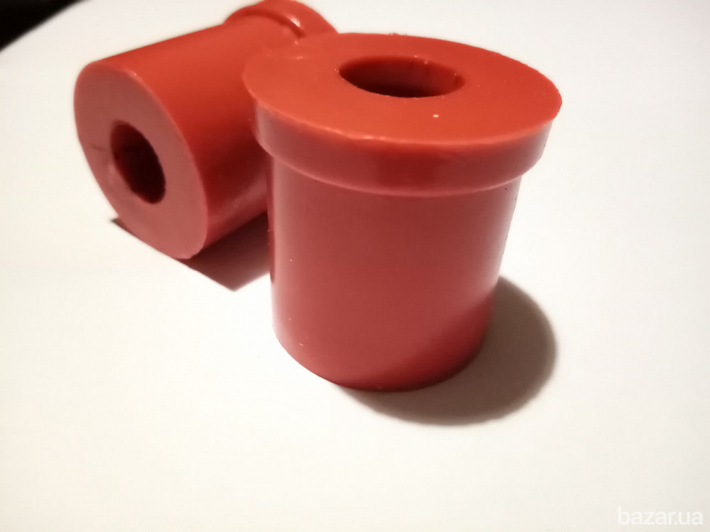 Втулка ресорна Волга поліуретан червона на легковий причіп Барышевка - изображение 1